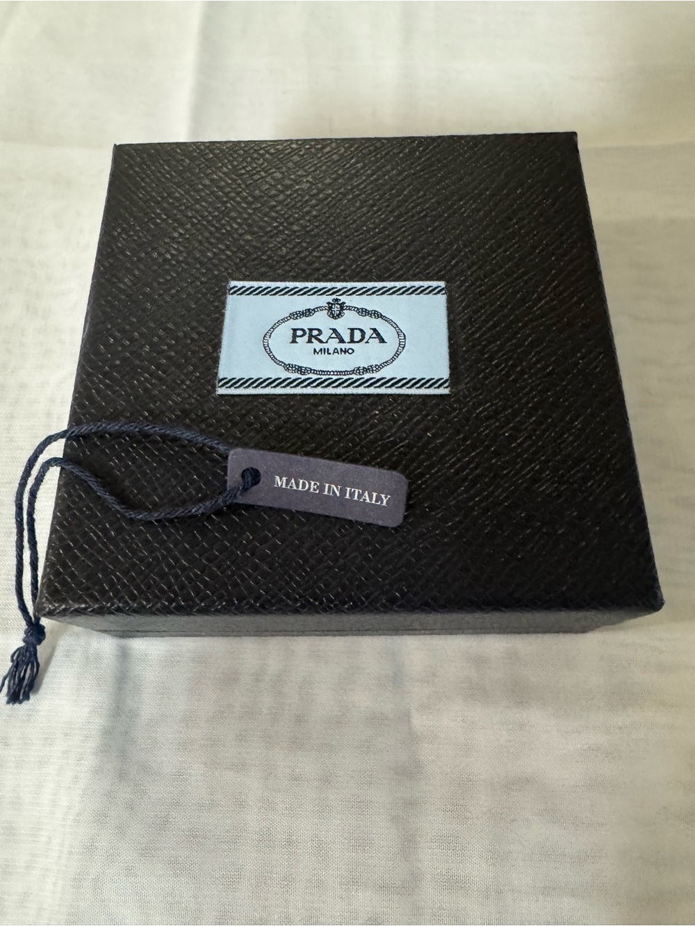 PRADA Milano 💯% Authentic Hard-box accesory Storage Box w/Made in Italy hang-tag